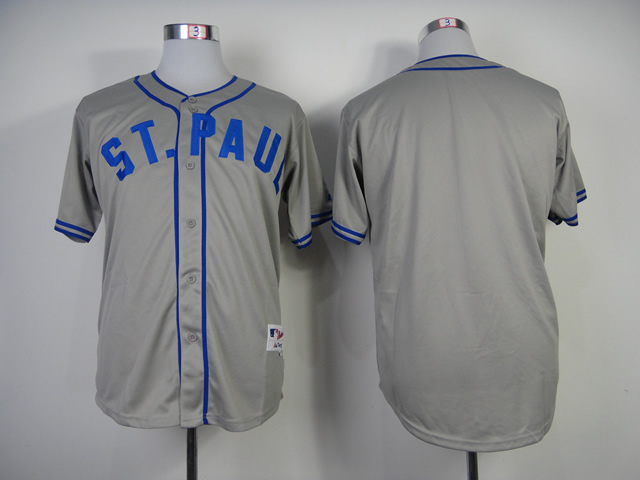 Men Minnesota Twins Blank Grey Throwback MLB Jerseys->minnesota twins->MLB Jersey